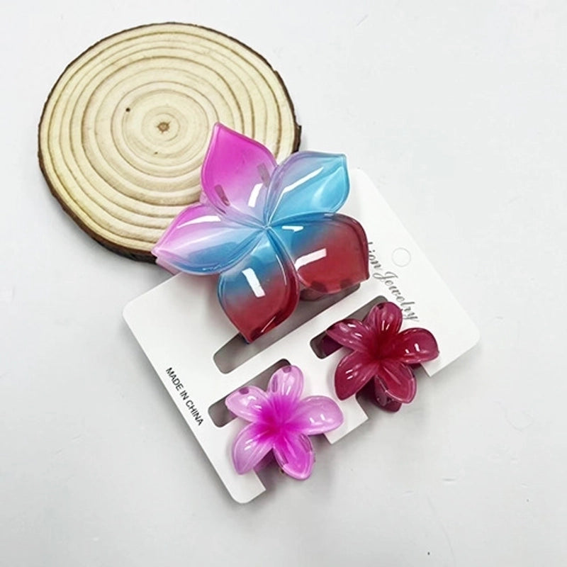 Vacation Modern Style Women’s Flower Resin Hair Claws