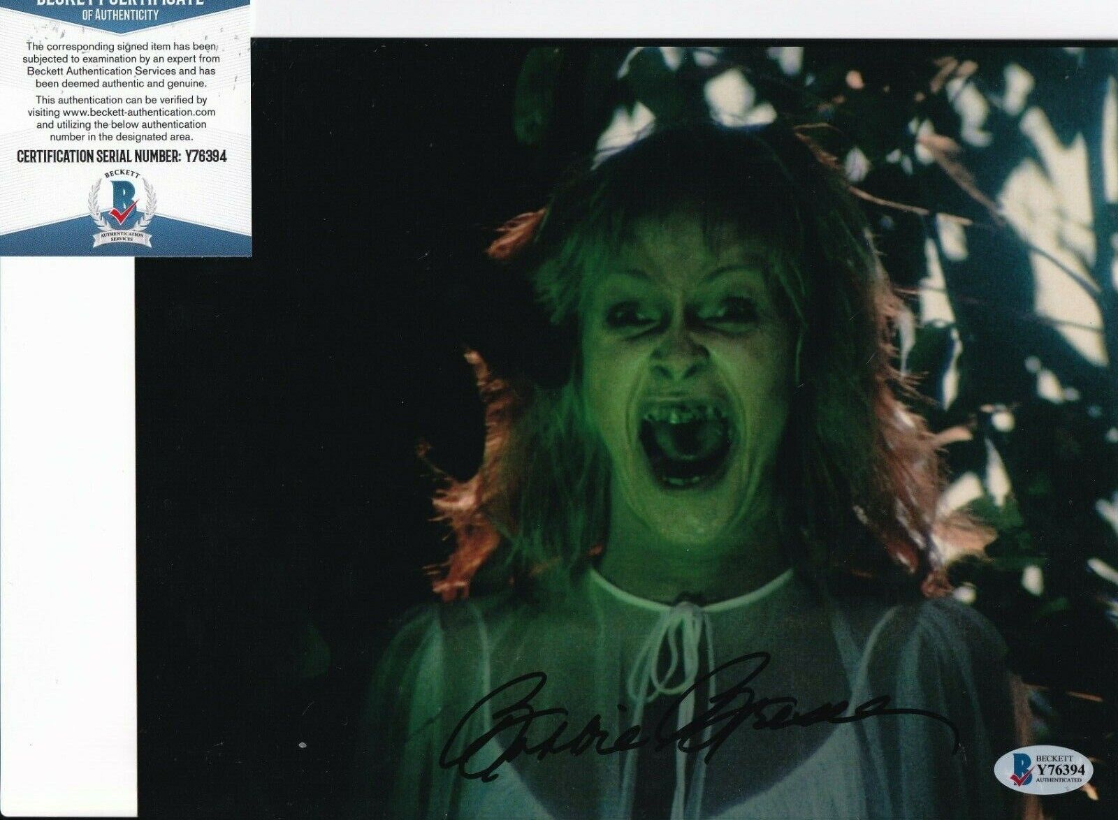 BOBBIE BRESEE signed (MAUSOLEUM) MOVIE Susan 8X10 Photo Poster painting BECKETT BAS Y76394