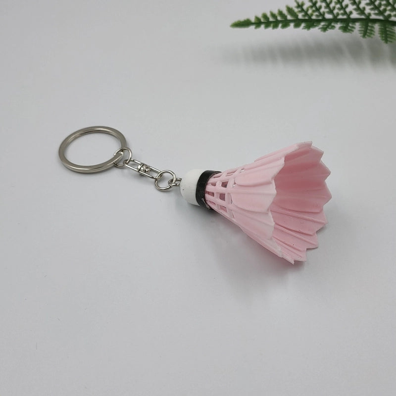 Minimalist Sports Badminton Plastic Unisex Bag Pendant Keychain