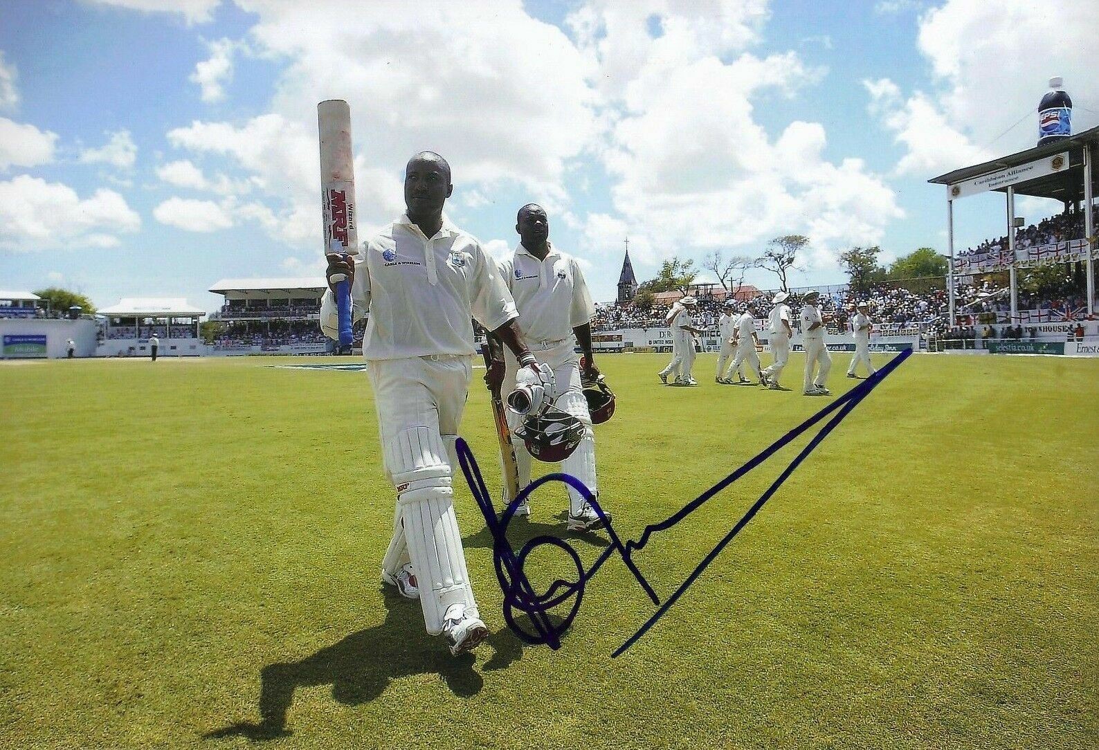 Brian Lara Signed 12X8 Photo Poster painting West Indies AFTAL COA (2626)