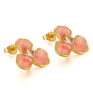 Vacation flower earrings