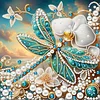 (Pre-Framed)Diamond Painting-DIY Crystal Rhinestone Dragonfly(25x25cm)
