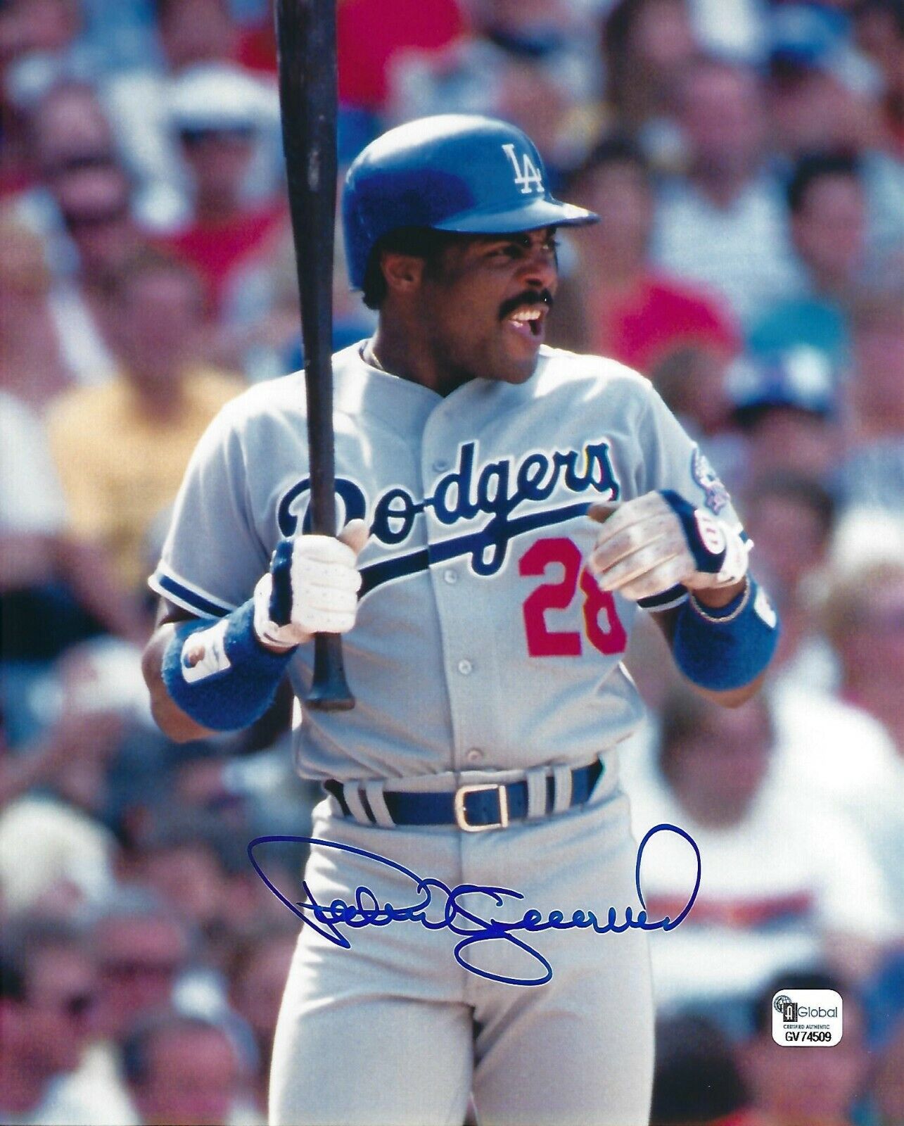 Pedro Guerrero Signed Dodgers 8x10 Photo Poster painting GAI/DNA COA World Series Auto'd Picture