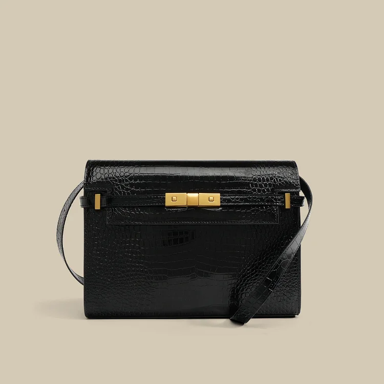 Small Manhattan Embossed Leather Bag