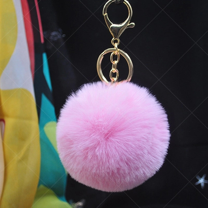 Cute Solid Color Alloy Cloth Women’s Keychain