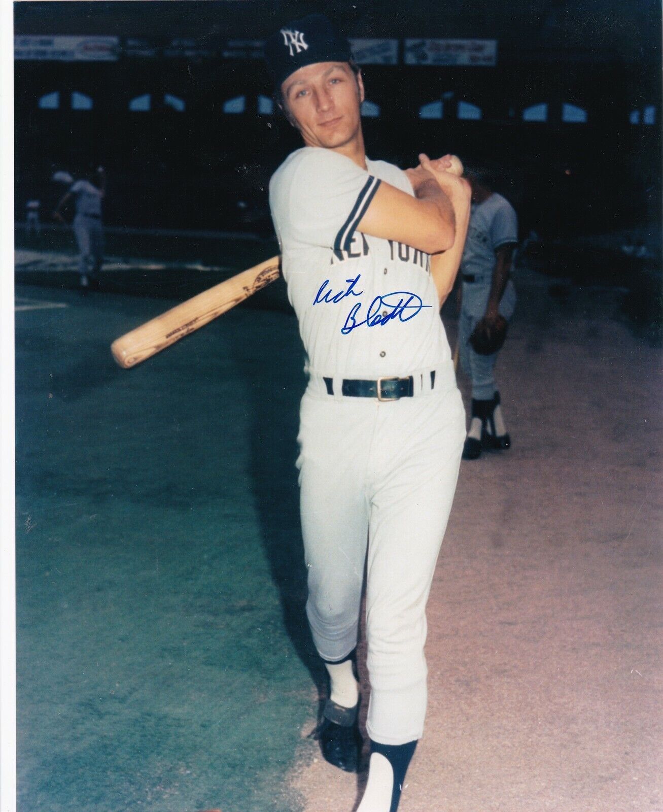 RICK BLADT NEW YORK YANKEES ACTION SIGNED 8x10