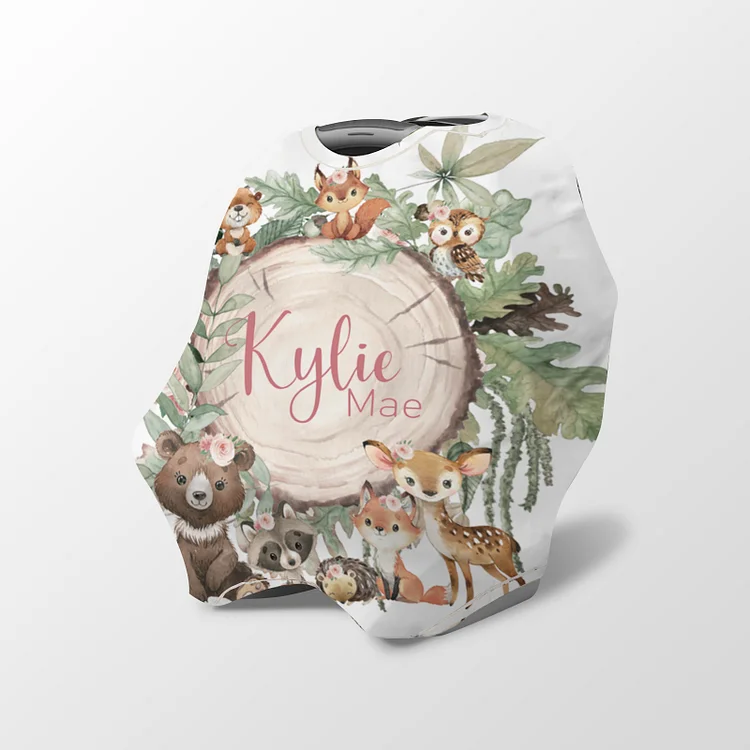Personalized Safari Baby Car Seat Canopy| Canopyl217