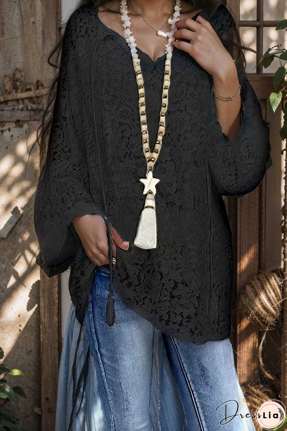 women s blouse white floral lace long sleeve daily vacation streetwear elegant casual v neck plus size l