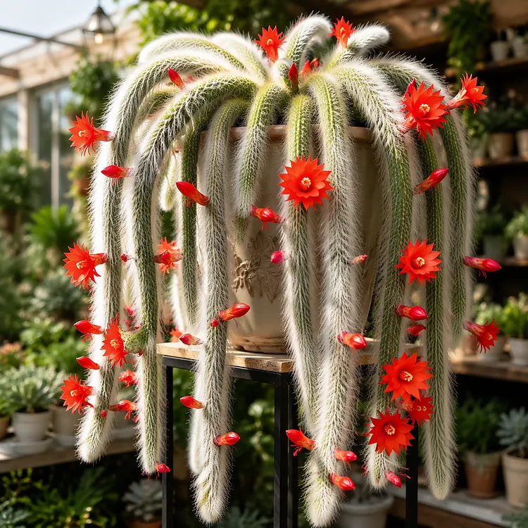 🌵Rare Monkey Tail Cactus - A Living Waterfall of Soft, Fluffy Beauty