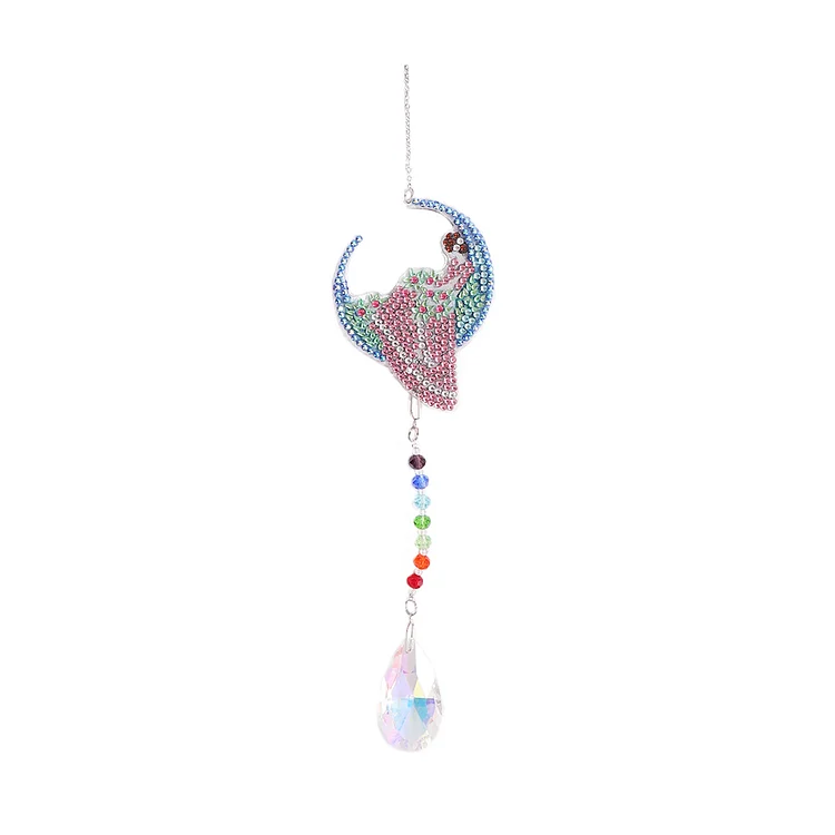 Diamond Drill Rainbow Collection Crystal Prisms Wind Chime (Moon Girl)