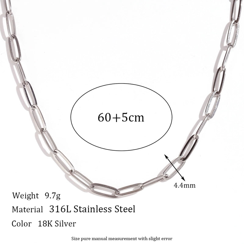 Basic Minimalist Classic Style Solid Color 304 Stainless Steel 18K Gold Plated Plating Necklace