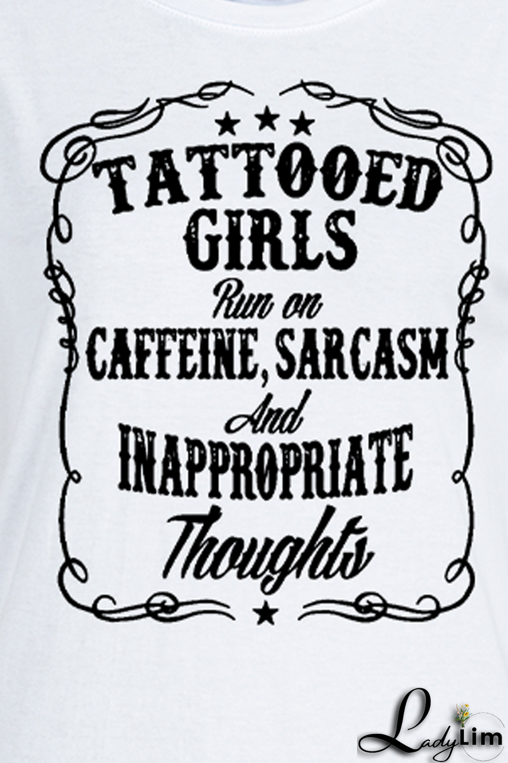 White Street Daily Print Patchwork Letter O Neck T-Shirts