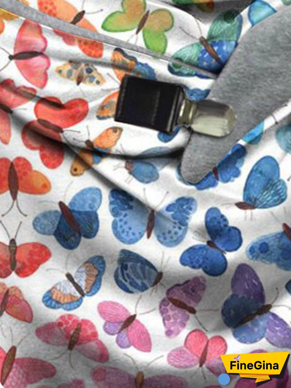 Gradient Butterfly Print Triangle Scarf Autumn/Winter Warmth