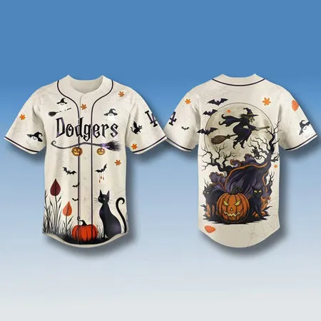 Youth Los Angeles Dodgers Cream 2025 Halloween Jersey