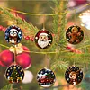 12Pcs Diamond Painting Christmas Ornaments for Adults Round Acrylic DIY