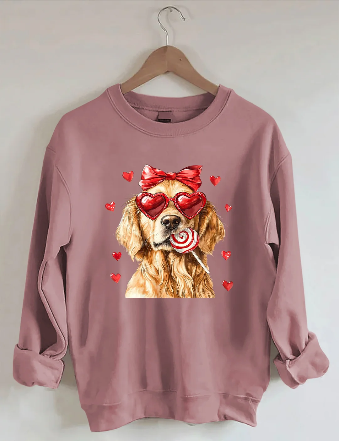 Cute Valentine Golden Retriever Sweatshirt