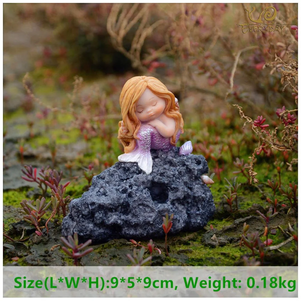 Everyday Collection Garden Fantasy Figurine Art Works Home Decor Gifts Resin Miniature Mermaid Princess Statue Fairy