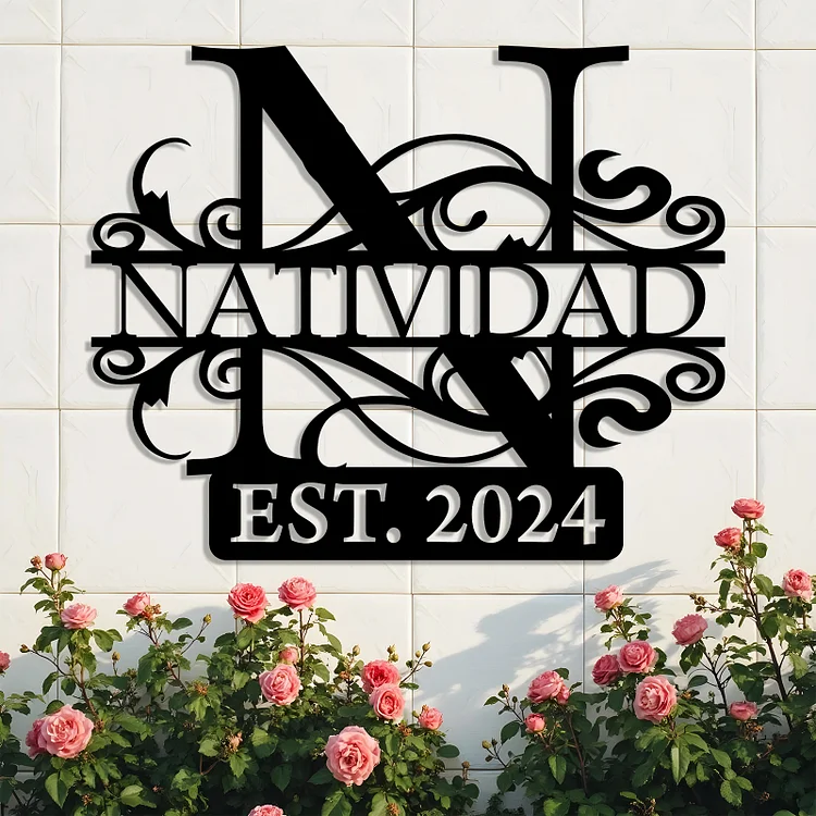 Personalized Metal Yard Sign | Custom Signs Outdoor Metal | Tree Metal Wall Art for Front Door Porch Garden | Personalized Camping Signs | Custom Family Name Sign Woodland Nursery Decor