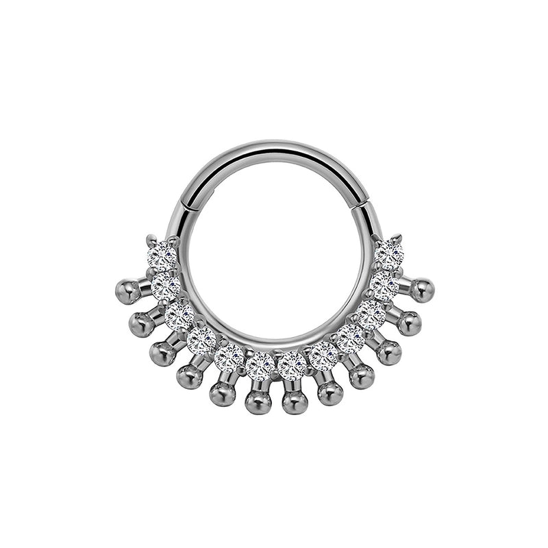 1 Piece Nose Rings & Studs Casual Elegant Vacation Geometric 304 Stainless Steel Inlay Zircon 18K Gold Plated Earrings Nose Ring