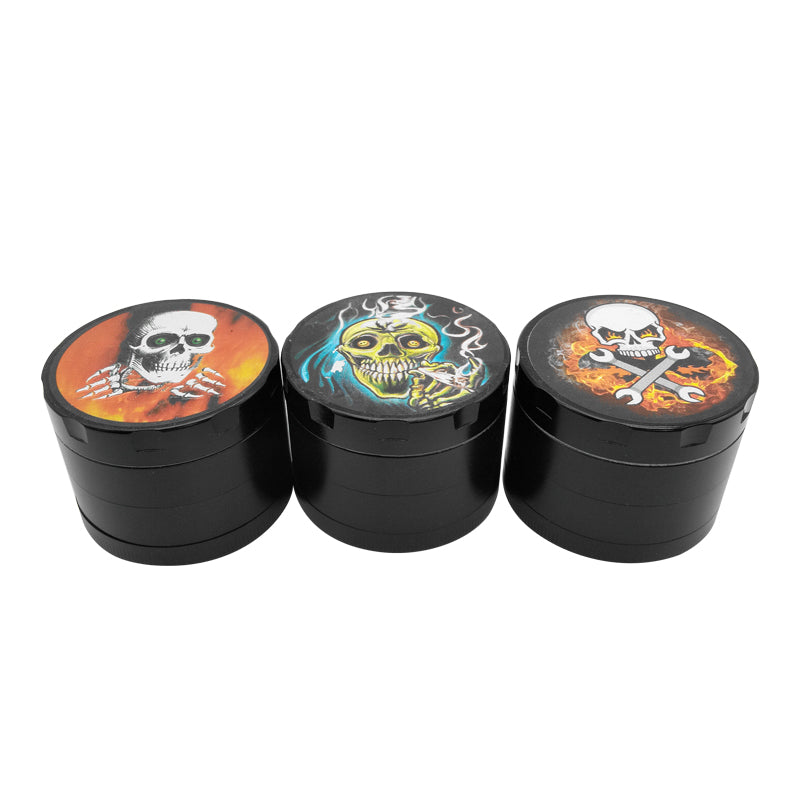 skull head Dry Herb Tobacco Grinder Metal For Smoking   Grinder Spice Tobacco Herb Grinder