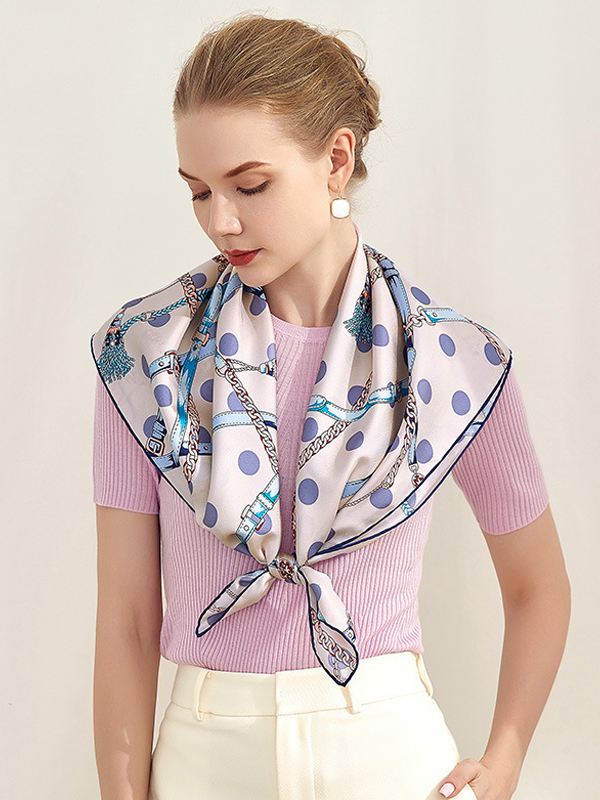 Purple Silk Scarf Beauty Style