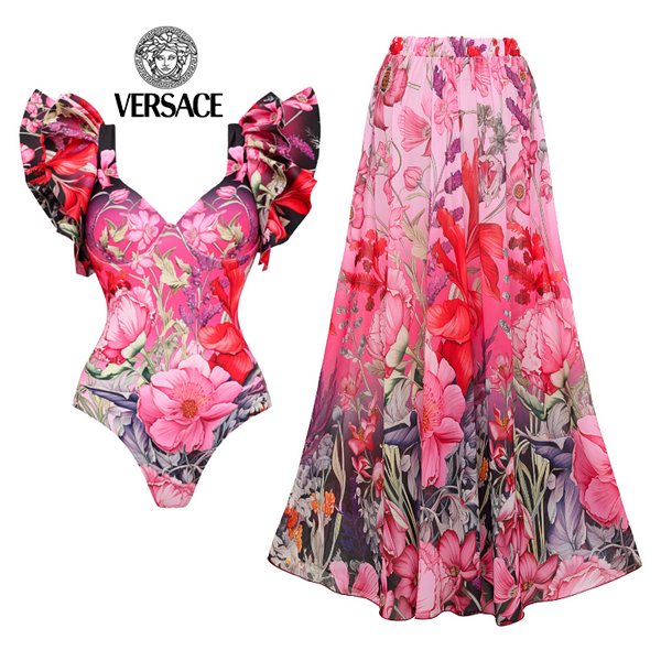 【Versace】Τυπωμένα ολόσωμα μαγιό και φούστες