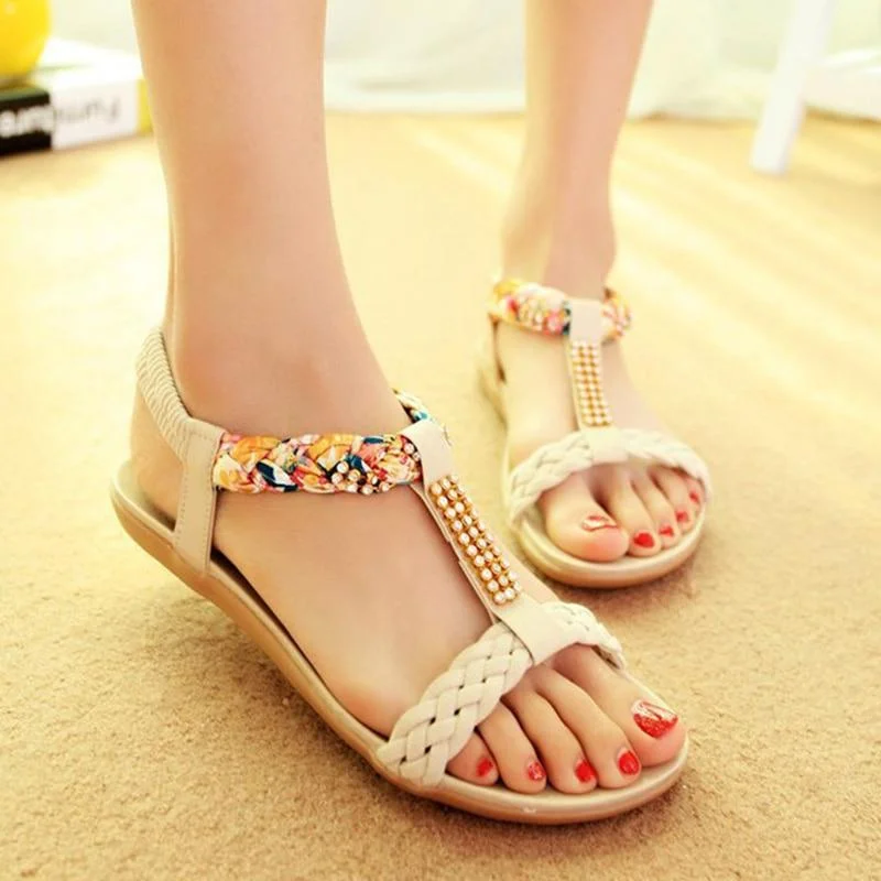 Women Summer Fashion Beach Sandals Comfortable Flats Sandals