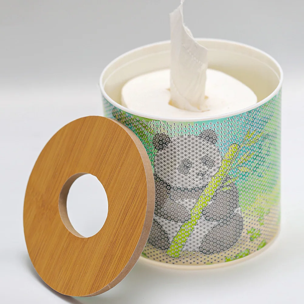 Bamboo DIY Diamond Painting Handmade Tissue Holder Rhinestones Decor Tissue Box
