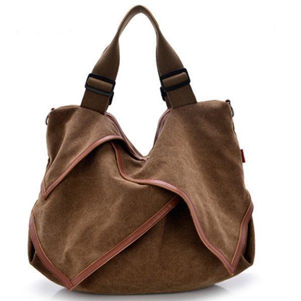 Flower Design Canvas Portable High Capacity Handbags Crossbody Shoulder Bag