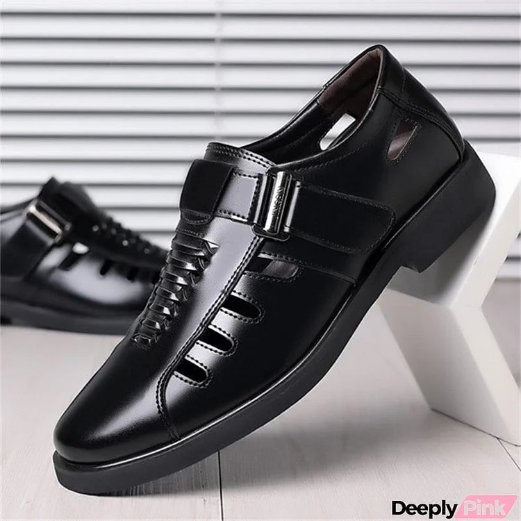 Summer Hollow Out Breathable Business Dress Shoes for Men