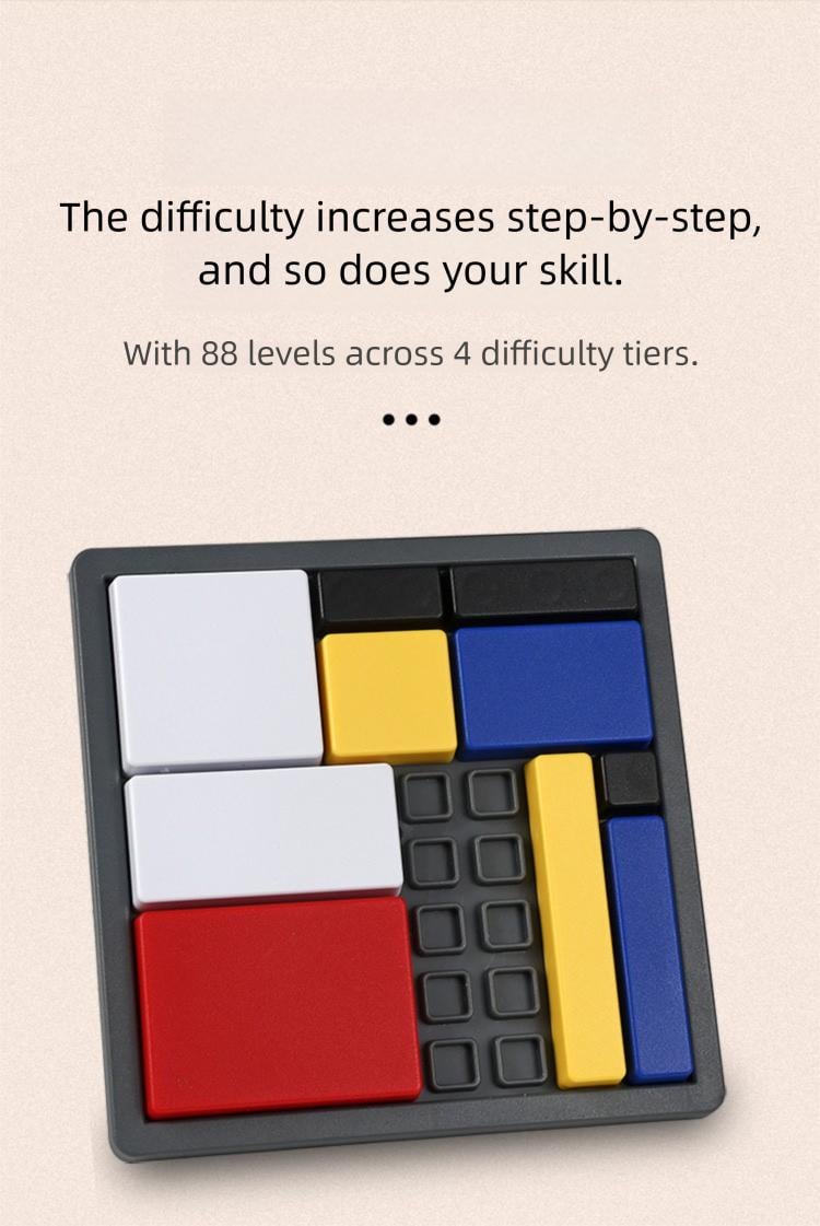 Logic Puzzle Brain Teaser Game for Kids & Adults, 88 Challenging Levels, Educational Logic Toy, Travel Games for Ages 7+