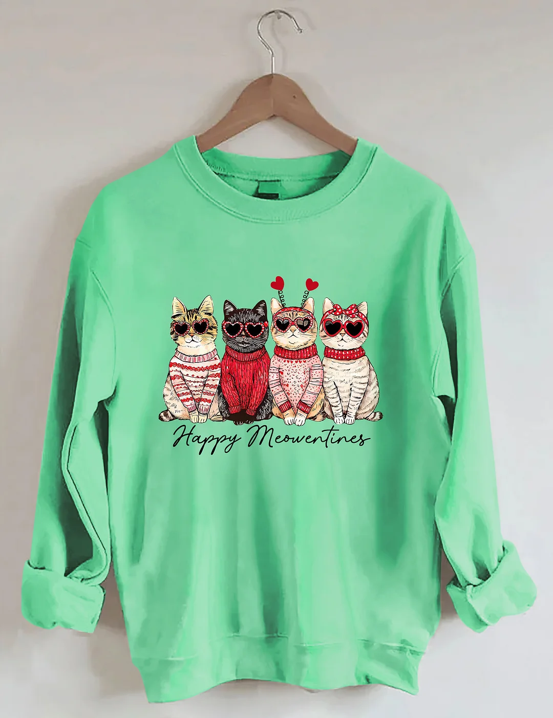 Valentine Cats Sweatshirt