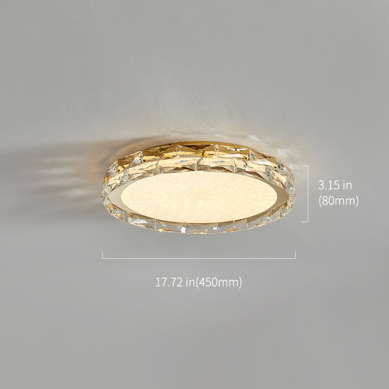 Modern Round Crystal Flush Mount