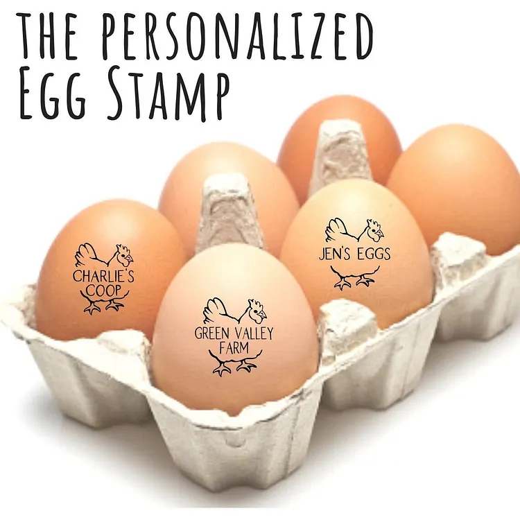 CUSTOM Mini Egg Stamp - Mini Stamper for Eggs - Backyard Chickens - Chicken Stamp - Chicken Lover Gift Idea