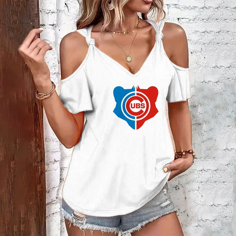 Casual V Neck Short Sleeve T-shirt