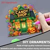 Spukhaus 2d flach halloween druck diy diamant malerei desktop ornamente kit