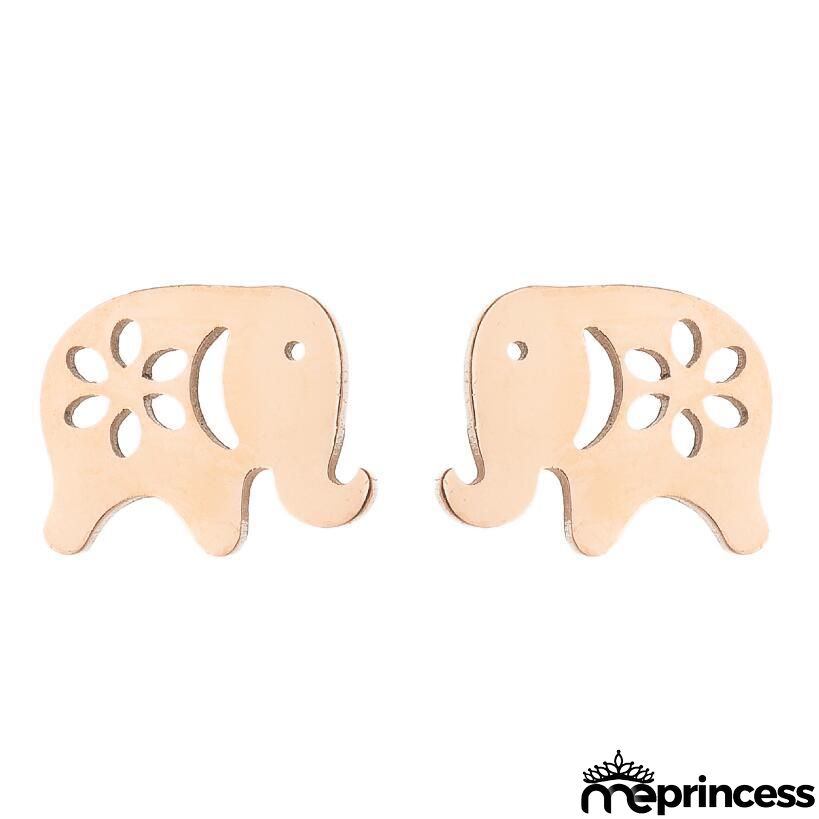 Women Fashion Hollow Eagle Owl Snake Dolphin Bee Giraffe Elephant Dog Cat Rabbit Fish Bird Penguim Stainless Steel Stud Earrings