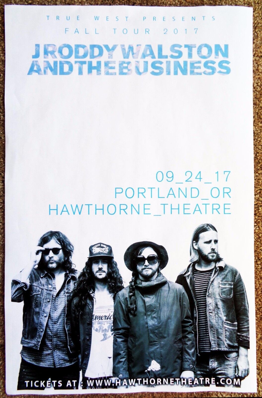 J RODDY WALSTON AND THE BUSINESS 2017 Gig POSTER Portland Oregon Concert