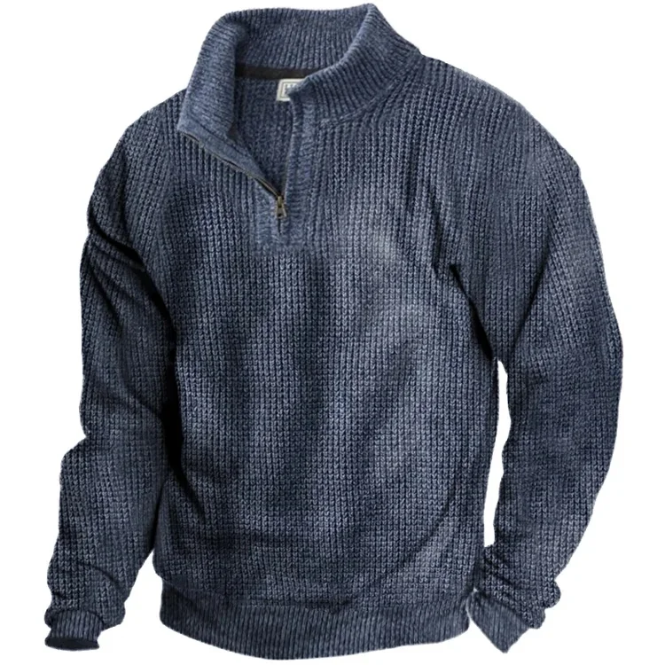Men's Vintage Waffle Tactical Sweatshirt