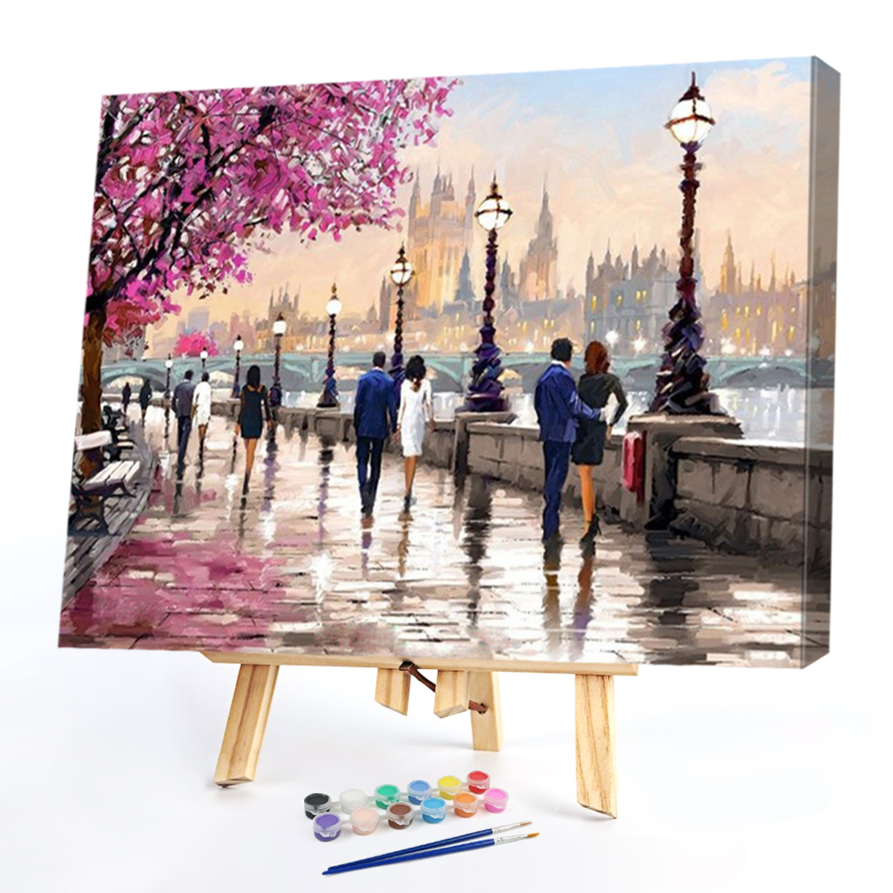 

50*40CM - Paint By Numbers - Bustling Street, 501 Original