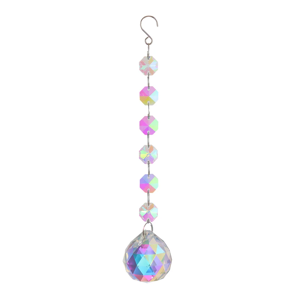 Crystal Wind Chimes Ornament AB Color Beads Hanging Pendant Kids Room Decor