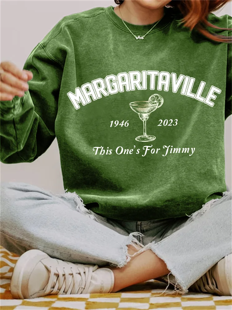 VChics Margaritaville This One's For Jimmy Washed Sweatshirt