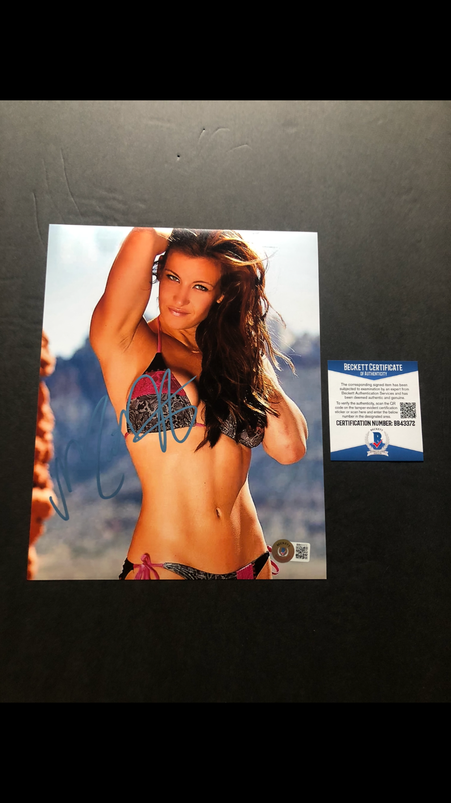 Miesha Tate Rare signed autographed sexy UFC MMA 8x10 Photo Poster painting Beckett BAS coa