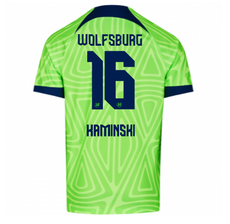 VFL Wolfsburg Jakub Kaminski 16 Home Shirt Kit 2022-2023