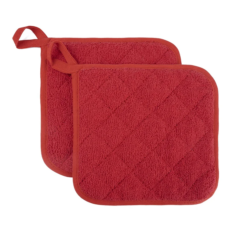 Kitchen Everyday Basic Terry Pot Holder Heat Resistant Coaster Potholder for Cooking and Baking