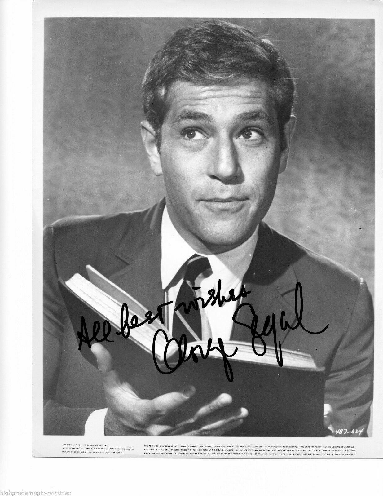 GEORGE SEGAL AUTOGRAPHED SIGNED 8X10 WARNER BROS PRESS Photo Poster painting SITTING