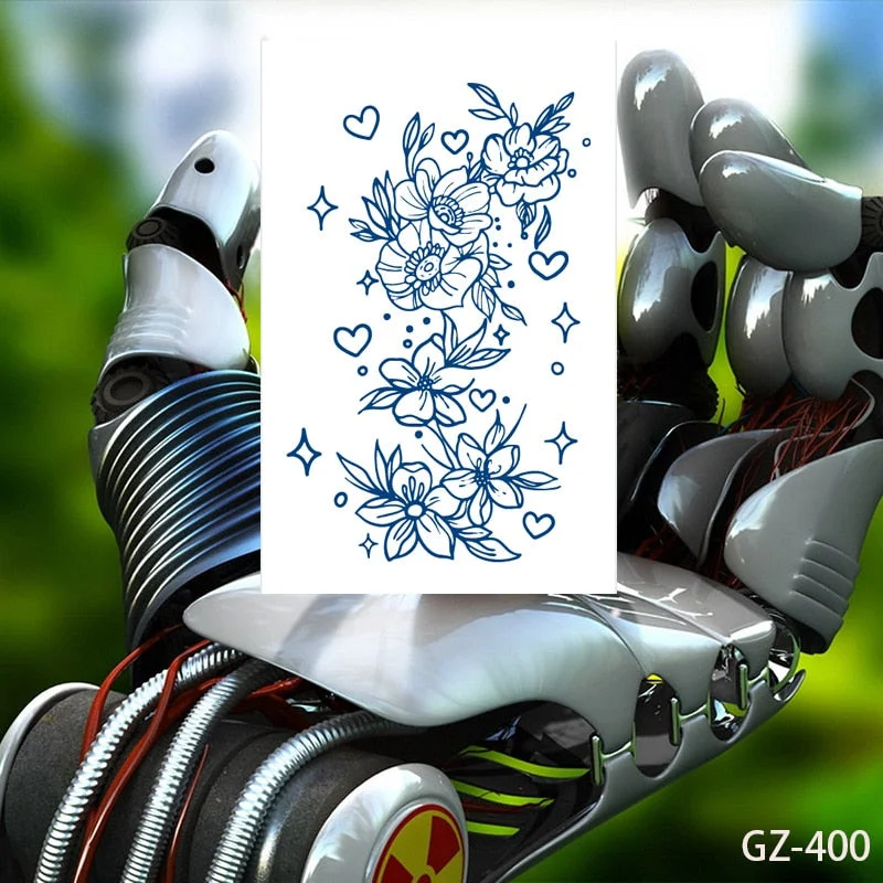 Drop Shipping Temporary Tattoo Stickers Sexy Flowers Juice Ink Lasting Girl Arm Neck Back Waist Buttocks Fake Tatoo Hot Sale DIY