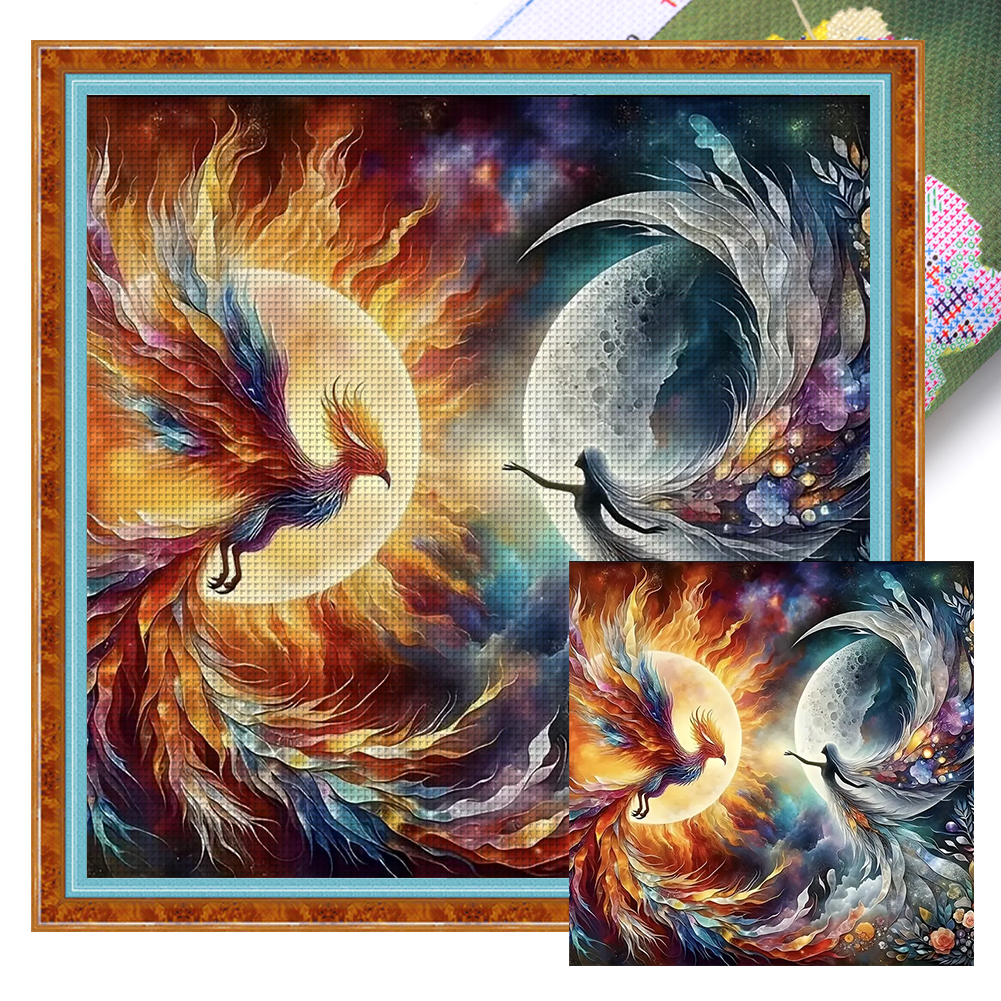 Sun And Moon Full 11CT Pre-stamped Canvas(50*50cm) Cross Stitch