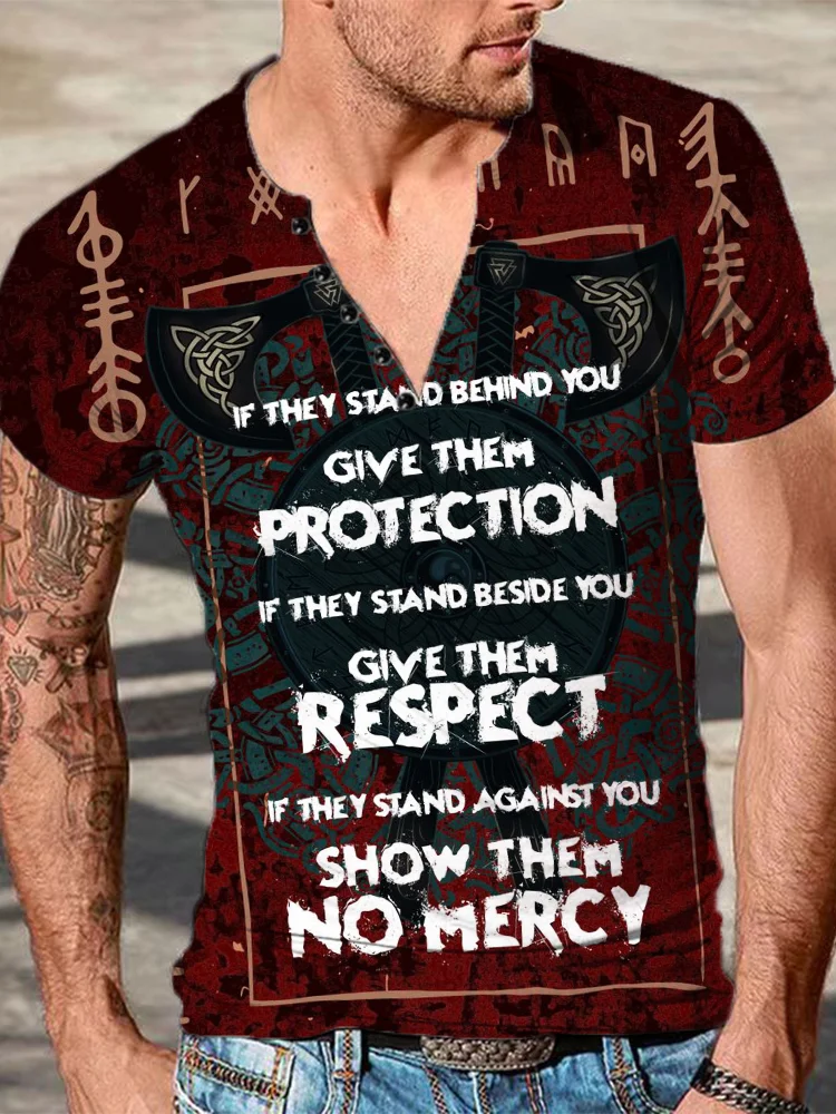 Comstylish Men's Viking Warriors Code Short Sleeve T Shirt
