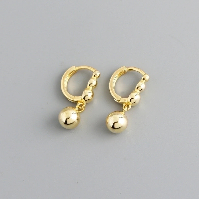 1 Pair Minimalist Geometric Plating Copper Drop Earrings